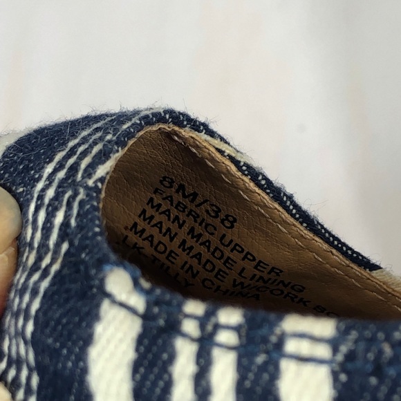 Lucky Brand Striped Espadrille Wedges Size 8 - Picture 5 of 6